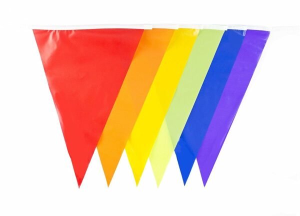 New 10Pcs Rope of Rainbow multi-coloured street party bunting Flags