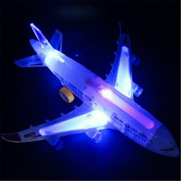 New Airlines Flash Electric Air Bus with Flash Lights Airplane Toy