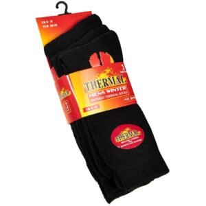 New Men's Black High Boot Thick Warm Socks 6pk | 6 Pairs |U.K Size 6-11