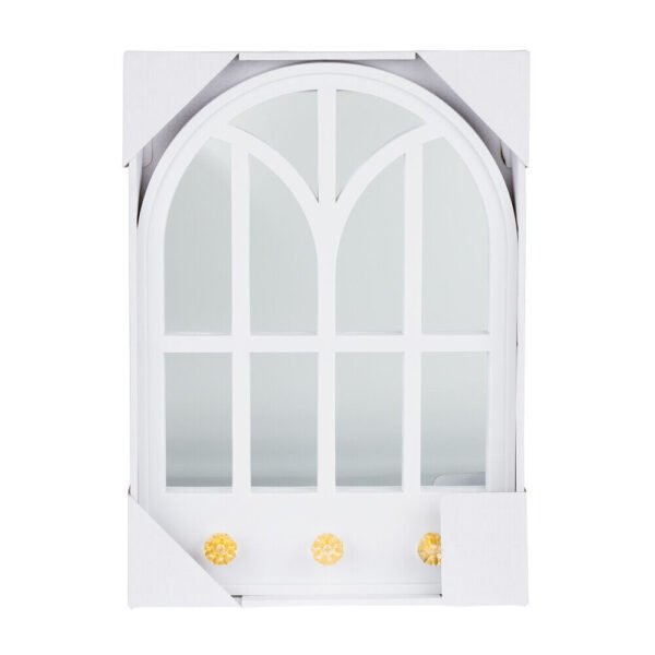 Window Style Mirror Home Decoration Wall Mounted Vintage Art Room Hallway Arch