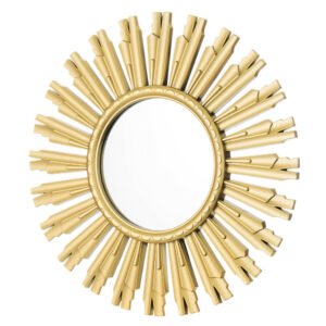 Round Sunburst Mirror Wall Art Decor for the Living Room, Bedroom & Entryway