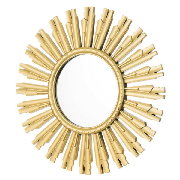 Round Sunburst Mirror Wall Art Decor for the Living Room, Bedroom & Entryway