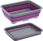 Foldable Collapsible Washing Up Bowl 7L Bucket Dishwashing Tray Camping Kitchen