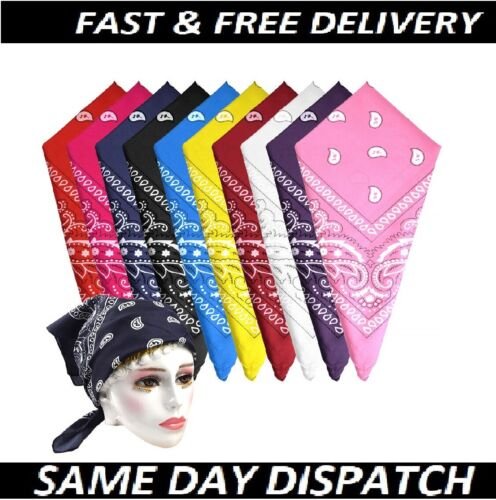 BANDANA HEADBAND HEAD WEAR TIE WRAP BAND SCARF NECK WRIST BAND MULTI PACK