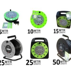 4 Gang Way 13 AMP Electric Extension Cable Reel Mains Plug & Socket Lead