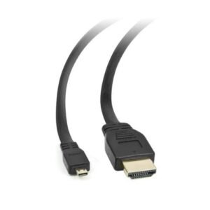 Micro D HDMI 1.4 Plug to HDMI Plug High Speed HD 4K Display - 1.8 Meter Black