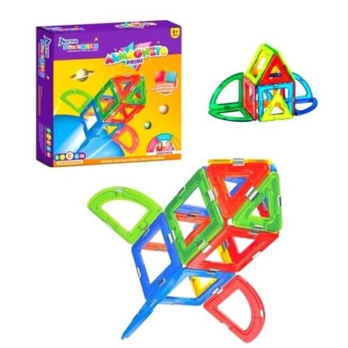 Armagneto Magnetic Shapes 16-Piece Engineer Kit Translucent Tiles