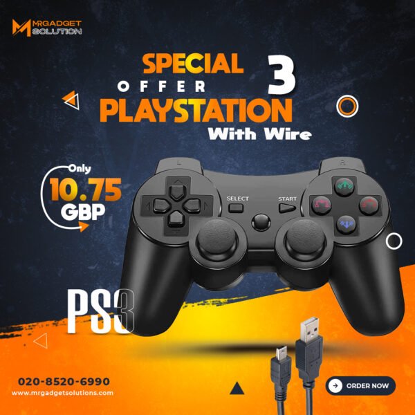 PLAYSTATION 3 WIRELESS CONTROLLER BLACK - JOYPAD For PS3