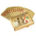 24K Gold Plated Playing Cards Poker Game Deck Wooden Gift Box 99.9% Certificate
