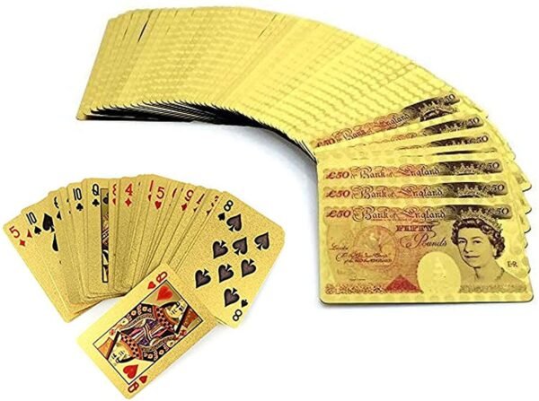 24K Gold Plated Playing Cards Poker Game Deck Wooden Gift Box 99.9% Certificate