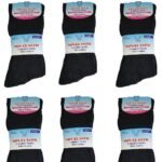 Mens Socks Extra Wide Fit Diabetic Loose Top Cotton Rich Sock 3, 6 & 12 Packs