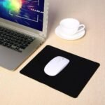 Black Mouse Mat Pad Neoprene Gel Slim Square Mouse Pad For Pc Optical Laser Mice