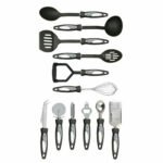 12 Piece Cooking Utensil Set Stainless Steel Kitchen Gadget Tool Nylon Handles U