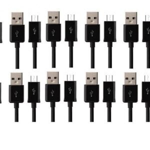 10 Wholesale Job Lot Fast USB Micro Sync Cable For Samsung J3 J5 S7 S6 S7 BLACK