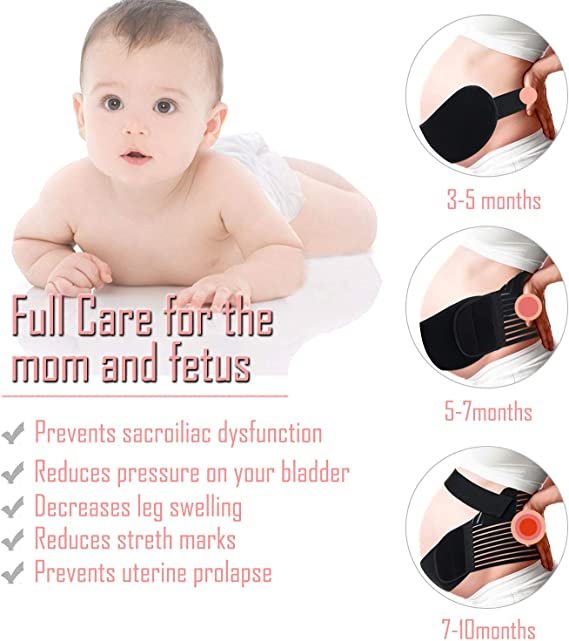UK Maternity Pregnancy Belt Lumbar Back Support Waist Band Belly Bump Brace