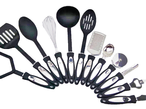 12Piece Cooking Utensil Set Stainless Steel Kitchen Gadget Tool Nylon Handles