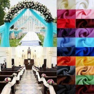 New Organza Fabric Rolls for Wedding Birthday Party Backdrop Decor Baby Shower