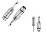 XLR to Jack TRS Adapter, Balanced Female XLR to 6.35mm Male Adapters