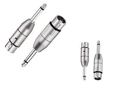 XLR to Jack TRS Adapter, Balanced Female XLR to 6.35mm Male Adapters