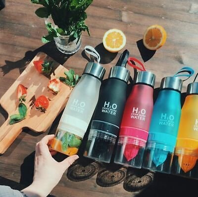 New Gift 650ml Water Bottle H20 Plastic Fruit Infusion Bottle / Portable Kettle