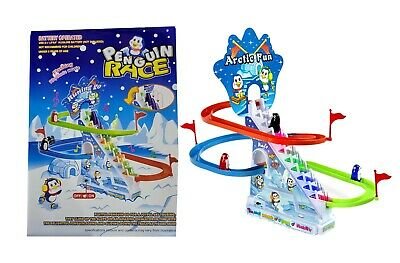 Arctic Fun Playful Penguin Race Set with Flashing Lights & Music for Quiet Play