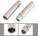 XLR 3 Pin Male to XLR 3 Pin Female Cable Adapter Gender Changer Coupler
