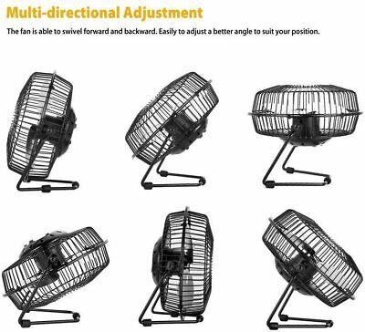 4" Mini USB Desk Fan Strong Wind Small Quiet Portable Table Personal Cooler