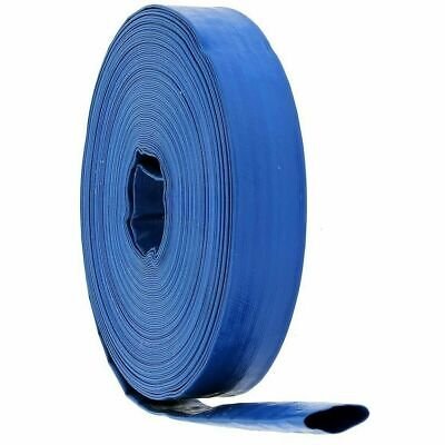Lay flat PVC Water Delivery Hose 633827 - Discharge Pipe Pump Irrigation Blue