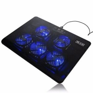 Cooling Portable Laptop Pad LED Dual USB 4 Fans Cooler Adjustable Stand Coolpad