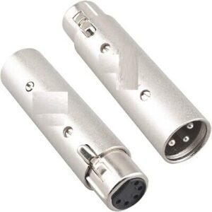 XLR 3 Pin Male to XLR 5 Pin Female Cable Adapter Gender Changer Coupler