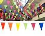 5m Polyester Advertising Hanging Flag Triangle for Kindergarten Festival Party