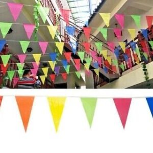 5m Polyester Advertising Hanging Flag Triangle for Kindergarten Festival Party