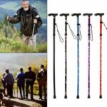 Easy Folding Adjustable Floral Walking Stick for Disable - Floral