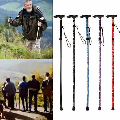 Easy Folding Adjustable Floral Walking Stick for Disable - Floral
