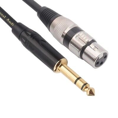 XLR Female to 6.35mm (1/4') TRS Balanced Jack Microphone Cable _ 1M