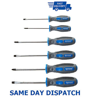 Silverline Assorted Screwdriver Set Slotted Phillips 6 Piece General Purpose