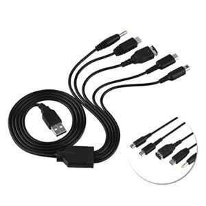 5 in 1 Gaming Cable For NDS, NDSL, PSP, 3DS, NDSi Fast Charging Cable Multi-Interface Design