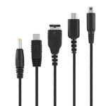 5 in 1 Gaming Cable For NDS, NDSL, PSP, 3DS, NDSi Fast Charging Cable Multi-Interface Design