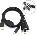 5 in 1 Gaming Cable For NDS, NDSL, PSP, 3DS, NDSi Fast Charging Cable Multi-Interface Design
