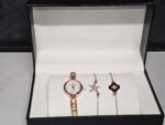 New Ladies Gift Birthday Bracelet wrist Watch Set For Women’s & Girls