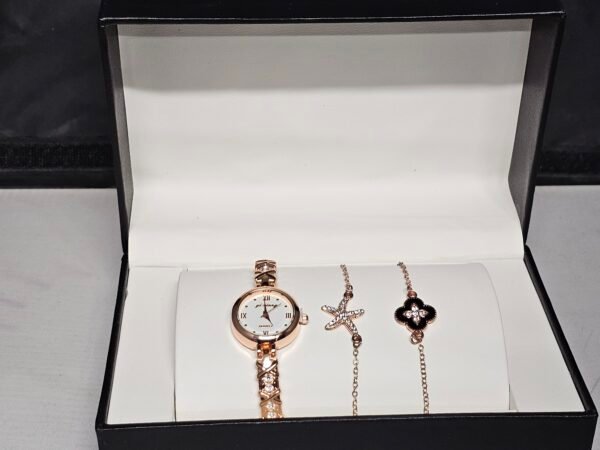 New Ladies Gift Birthday Bracelet wrist Watch Set For Women’s & Girls