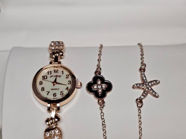 New Ladies Gift Birthday Bracelet wrist Watch Set For Women’s & Girls