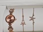 New Ladies Gift Birthday Bracelet wrist Watch Set For Women’s & Girls