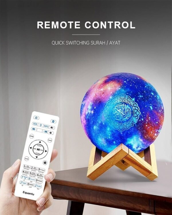 Quran Bluetooth Moon Lamp with Support Shelf APP Control Translation Speaker