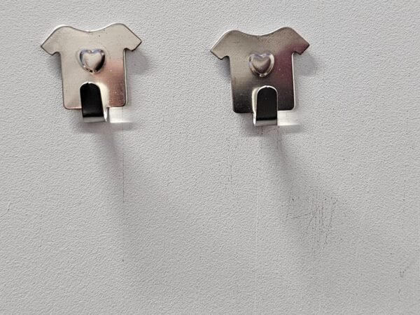 6x Self Adhesive Hooks Hanger Sticky On Wall Door Rope Tea Towel Stainless Steel