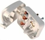 European EU Schuko to UK 3 Pin Converter Travel Adapter Plug 13Amp - White