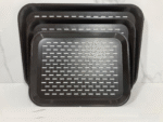 Anti Slip Food Tray Rectangular Top and Bottom Non Slip Tray Plastic-Set of 2