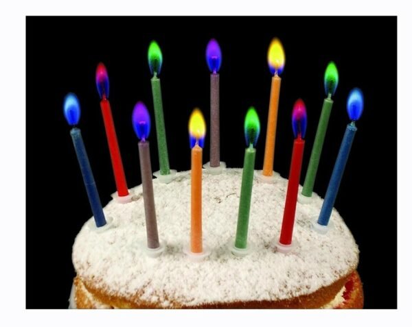 Multi Colored Flame Birthday Cake Angel Candles Party Novelty Decorations 5 Pack