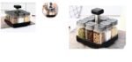 8Pcs Kitchen Seasoning Spice Jar Storage Rack Rotating Set Organizer Holder