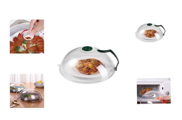 Picture 1 of 5 Hover to zoom Have one to sell? Sell it yourself Microwave Food Anti-Sputtering Cover with Handle Heat Resistant Lid Food Cover